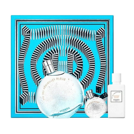 Eau Des Merveilles Bleue (Set Of 3) Gift Set (A)