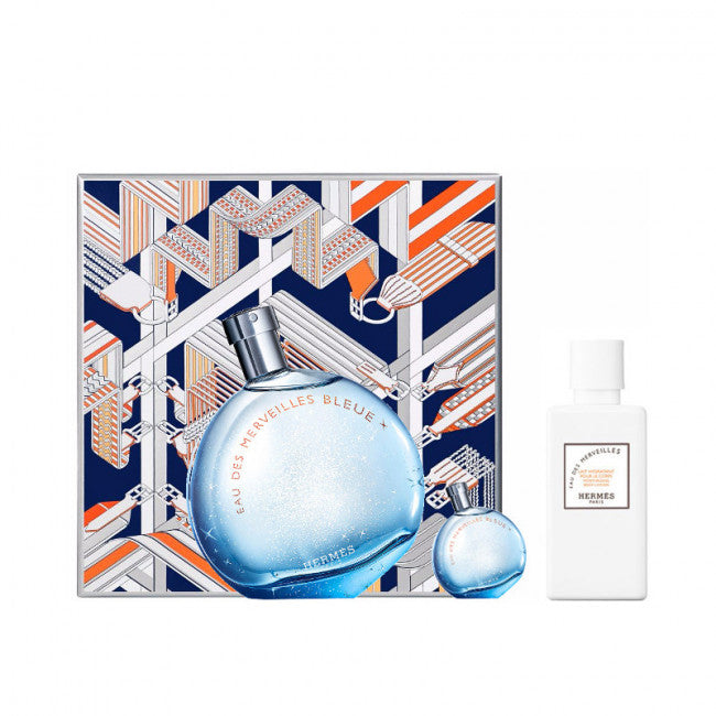 Hermes Eau Des Merveilles Bleue EDT (Set Of 3) Gift Set
